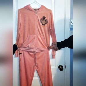 Juicy Couture Pink Velour Tracksuit - Authentic - Women's Large